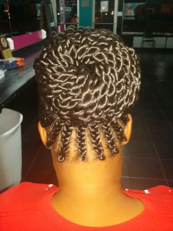 Back of a braided hair